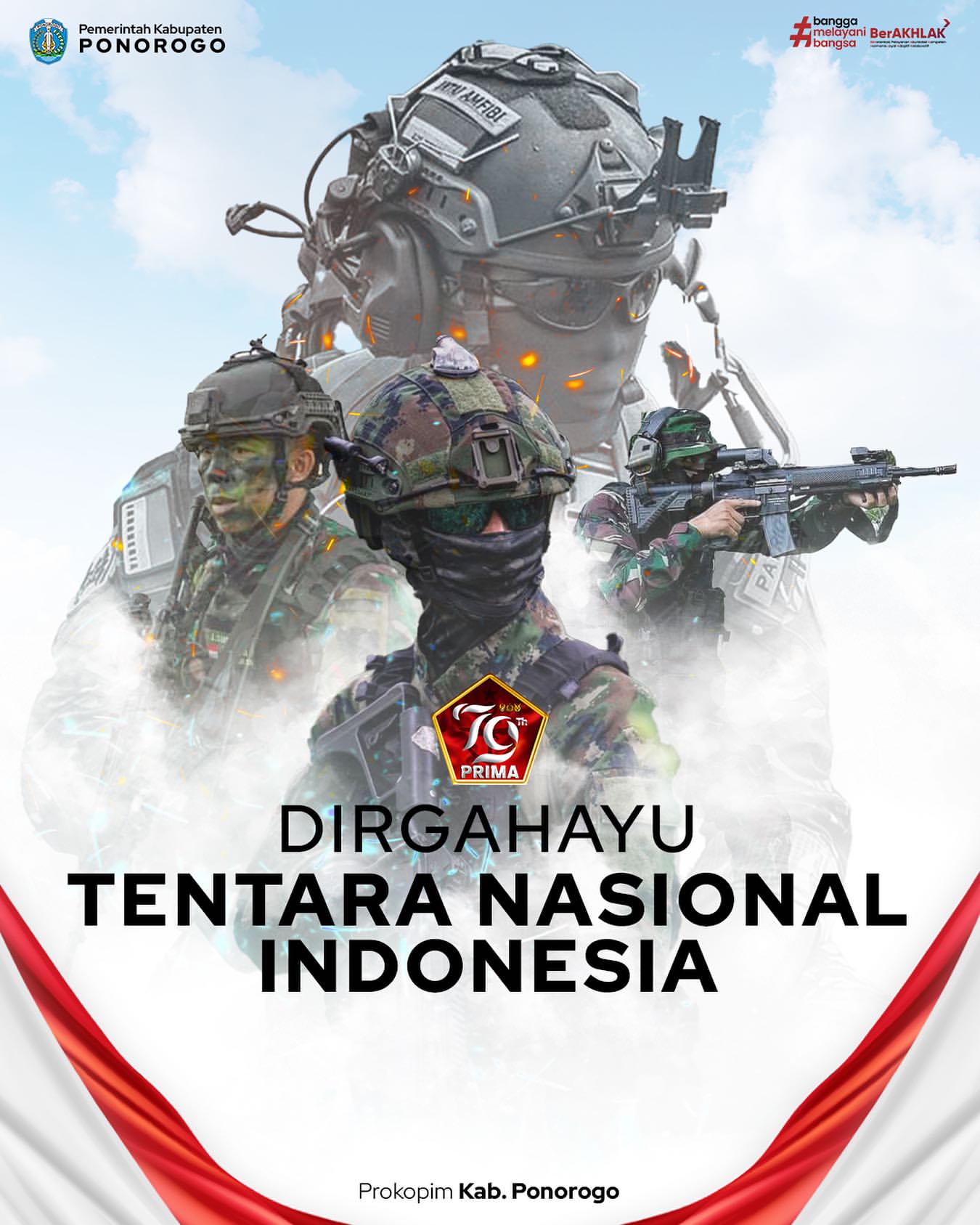 Merayakan Hari Ulang Tahun ke-79 Tentara Nasional Indonesia