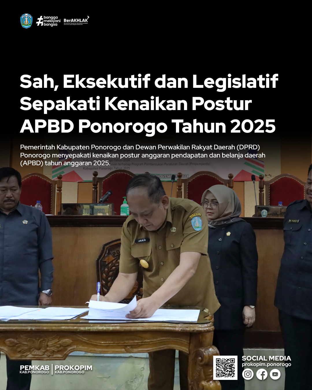 Kenaikan Anggaran APBD Ponorogo Tahun 2025 Disepakati