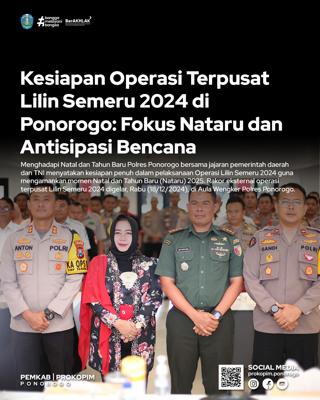 Kesiapan Polres Ponorogo dalam Mengamankan Natal dan Tahun Baru 2025