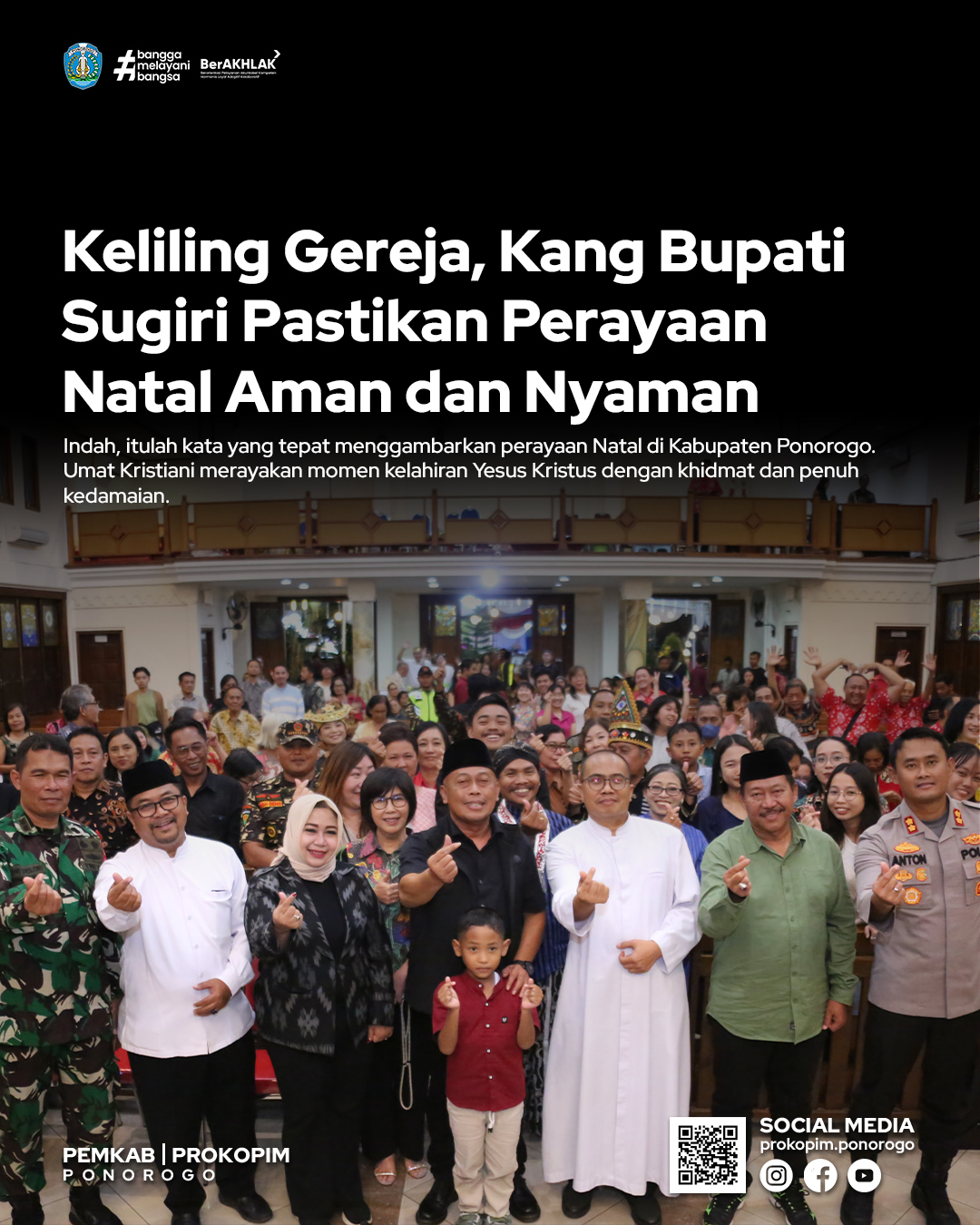 Keamanan Perayaan Natal di Ponorogo Dijamin Kang Bupati Sugiri