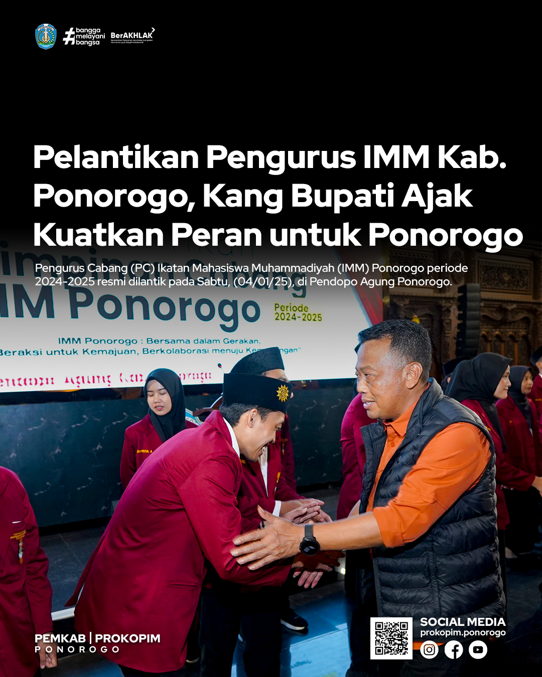 Pengurus Cabang IMM Ponorogo Resmi Dilantik, Harapan untuk Pembangunan Generasi Unggul