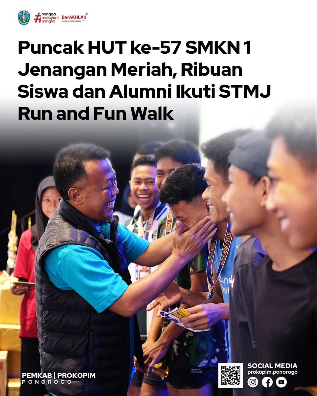 STMJ Run and Fun Walk Rayakan Ulang Tahun SMKN 1 Jenangan