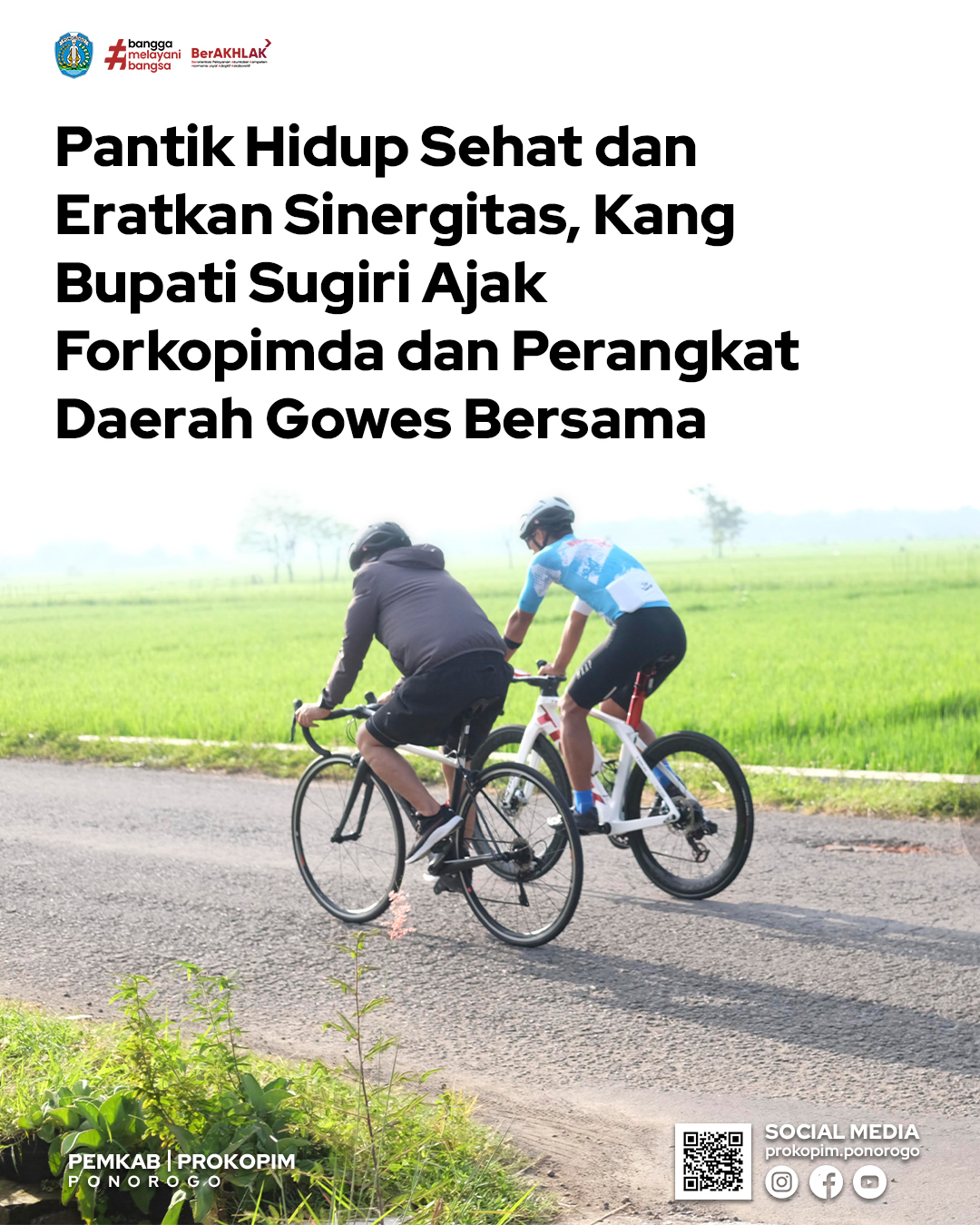 Gowes Bersama, Kang Bupati Ajak Forkopimda Tingkatkan Gaya Hidup Sehat