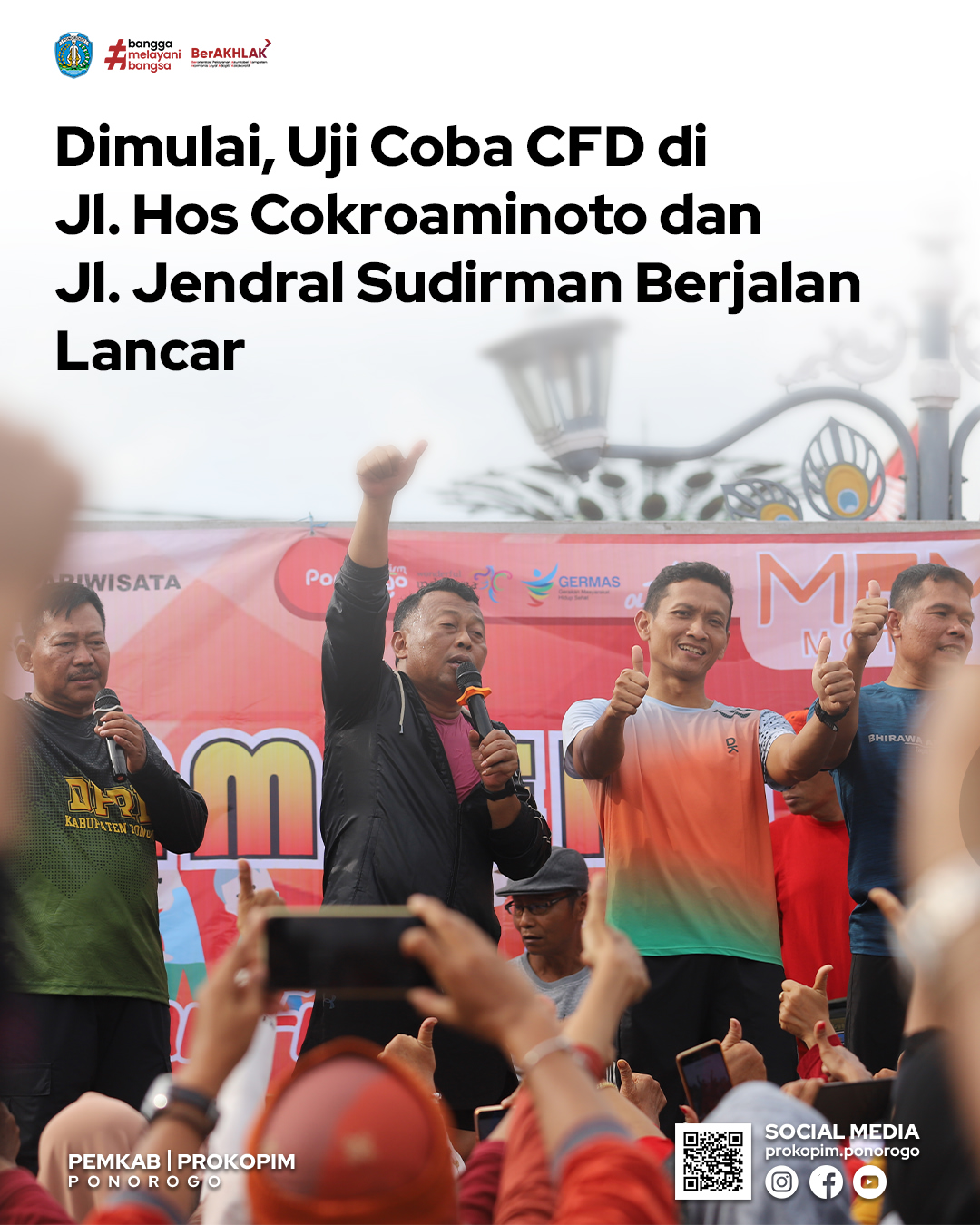 Uji Coba Car Free Day di Ponorogo Berjalan Lancar