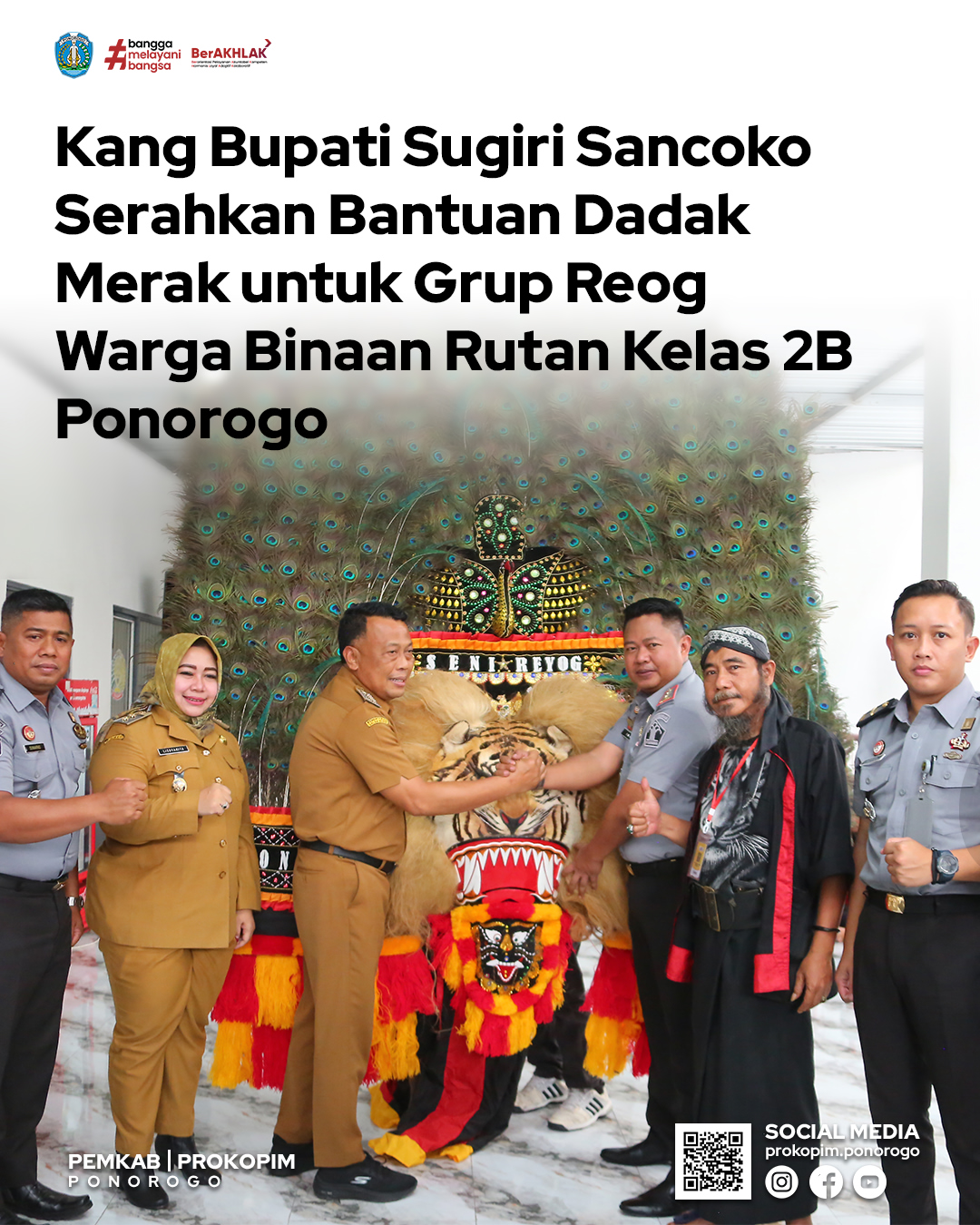 Warga Binaan Rutan Ponorogo Berpartisipasi dalam Pelestarian Reog