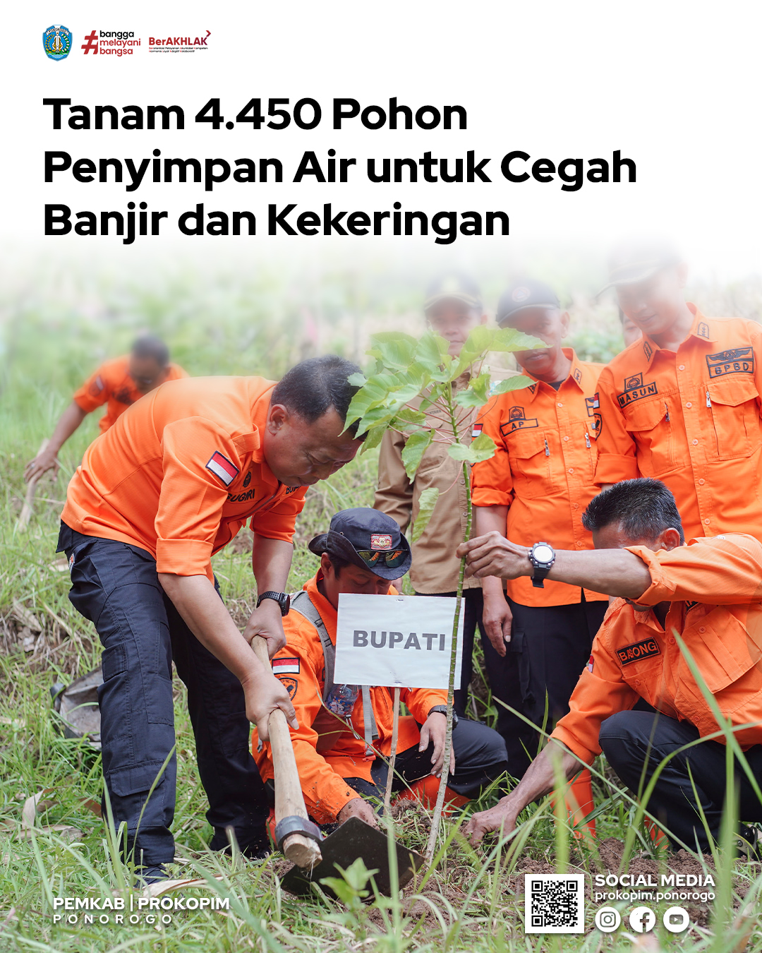Bupati Ponorogo Tanam 4.450 Pohon untuk Cegah Kekeringan