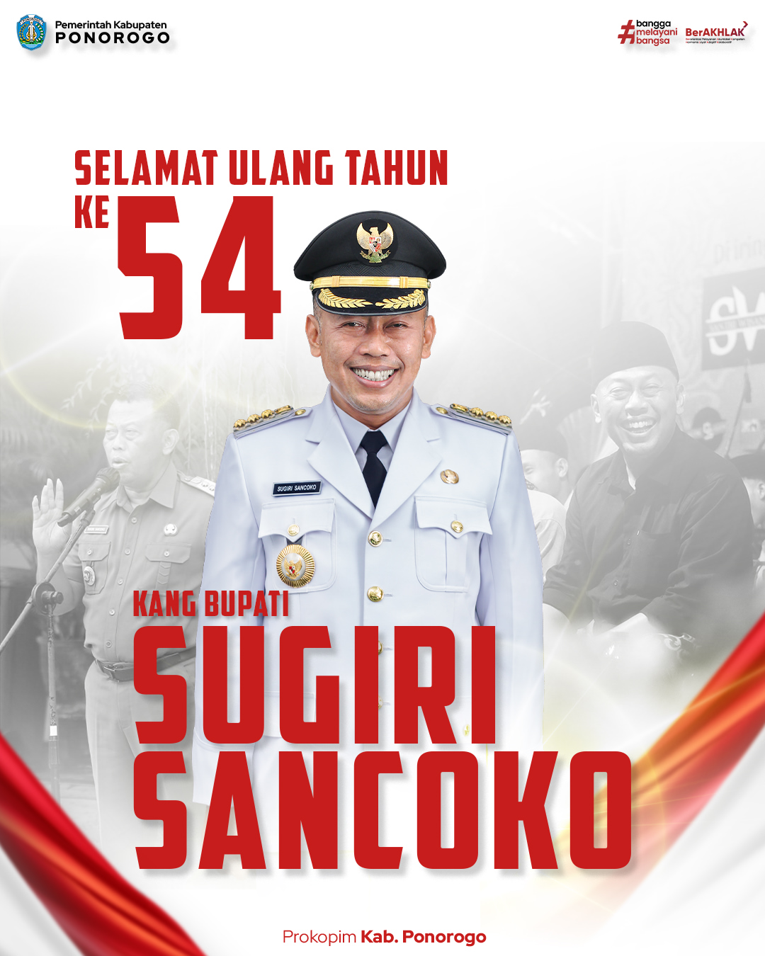 Ucapan Selamat Ulang Tahun untuk Bupati Sugiri di Usia ke-54