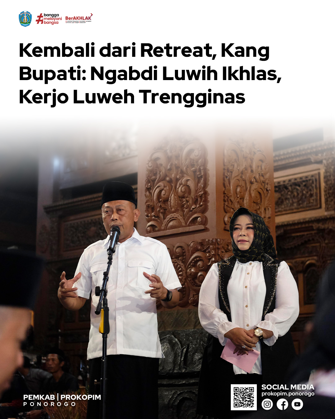 Pelantikan Bupati dan Wakil Bupati Ponorogo Disambut Meriah
