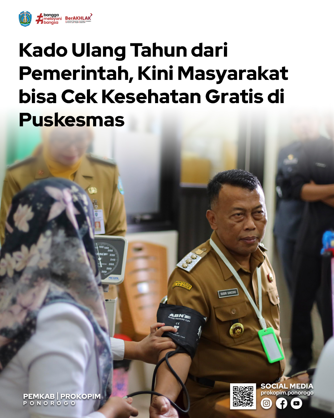 Kang Bupati Sugiri Ajak Masyarakat Cek Kesehatan Gratis untuk Deteksi Penyakit Sejak Dini