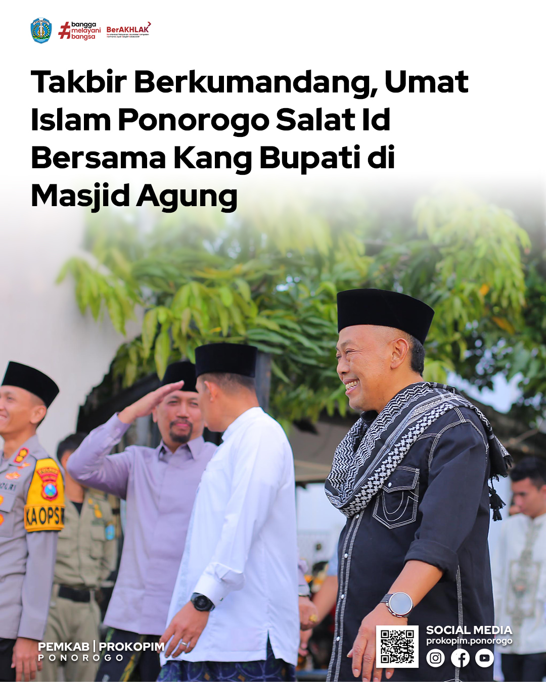 Ribuan Umat Islam Rayakan Idulfitri di Ponorogo