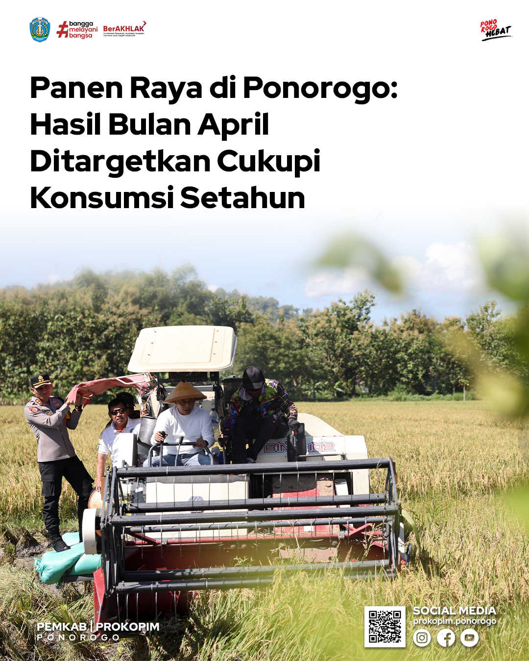 Panen Raya Nasional Di Ponorogo, Presiden Prabowo Pimpin Acara