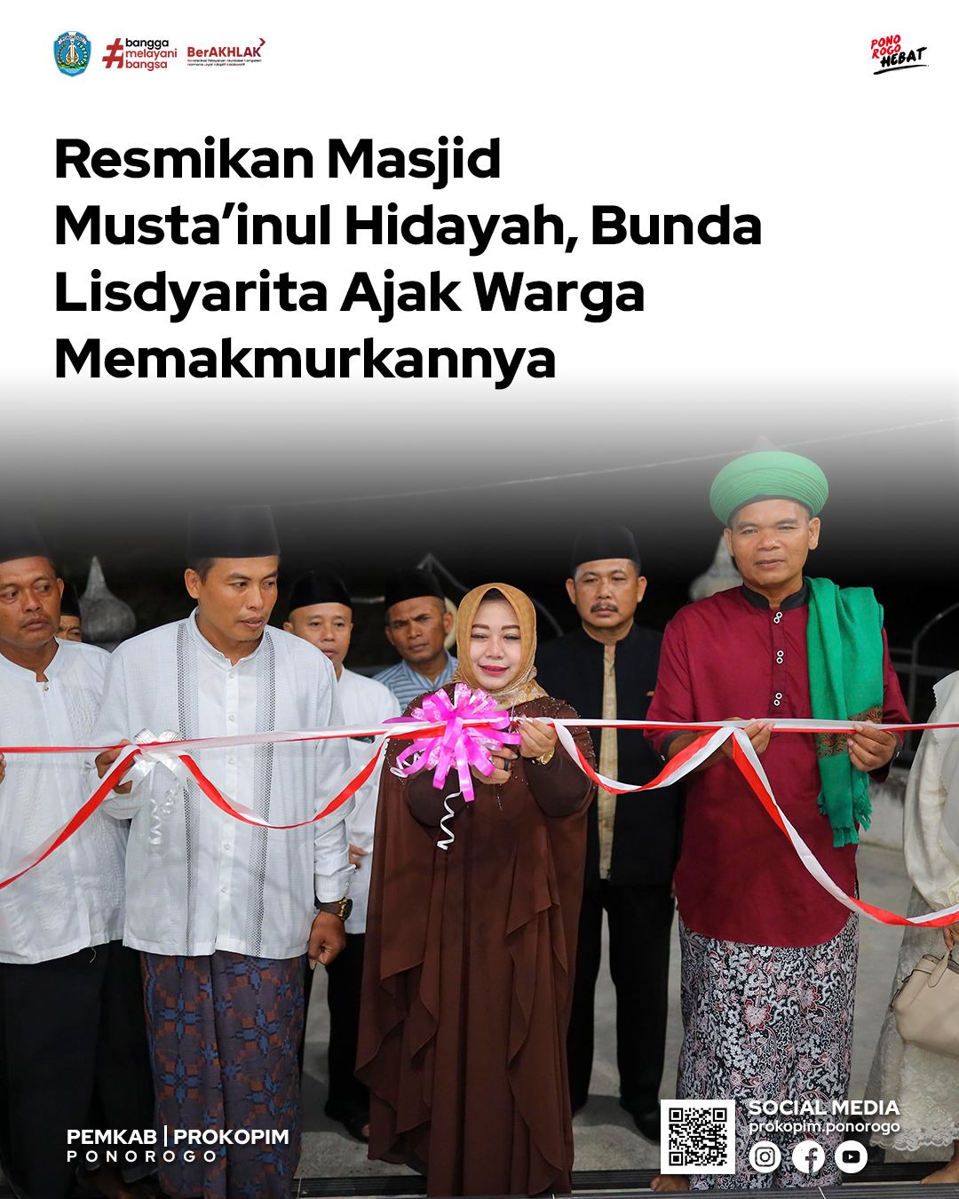 Masjid Musta’inul Hidayah Resmi Dibuka di Ponorogo