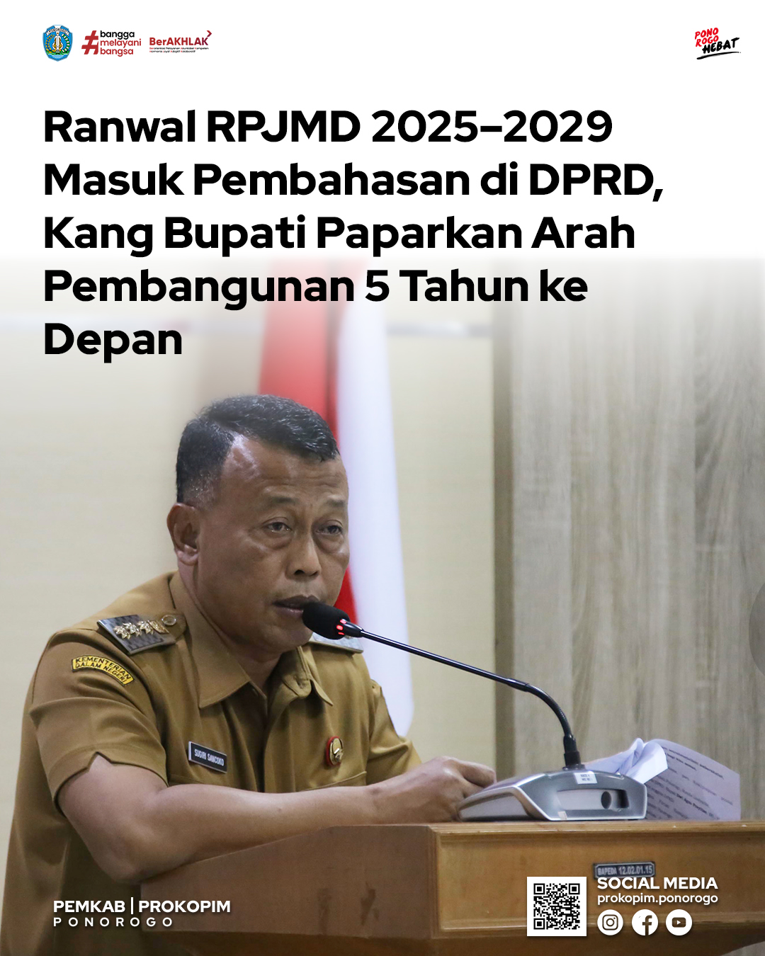 Rancangan Awal RPJMD Ponorogo 2025-2029 Masuki Tahap Pembahasan
