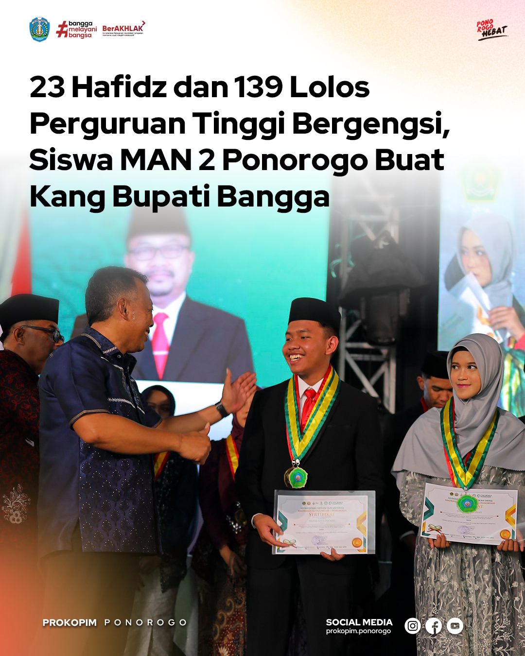 Kang Bupati Sugiri Sancoko Bangga Atas Keberhasilan Siswa MAN 2 Ponorogo
