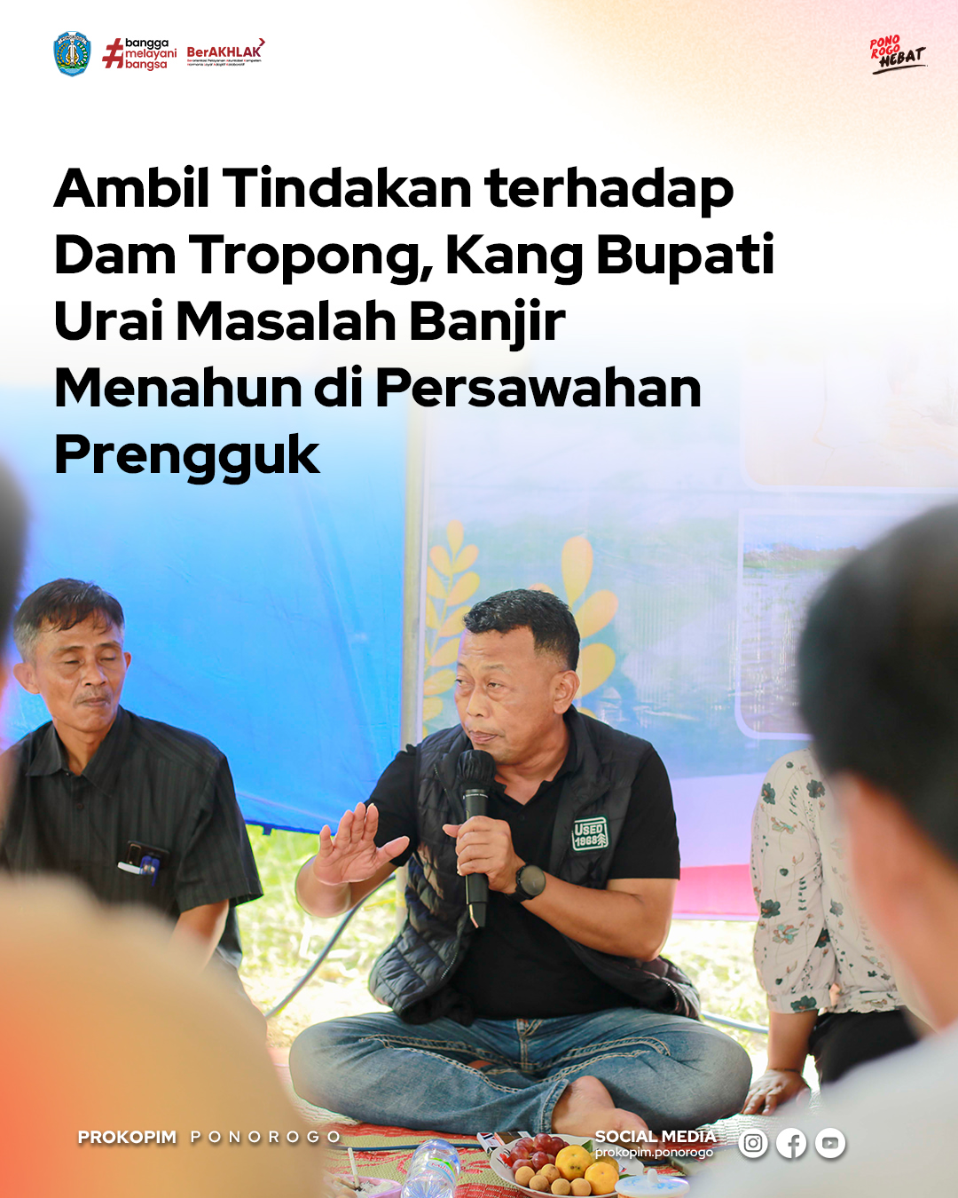 Petani di Prengguk Terkena Dampak Banjir, Bupati Ambil Langkah Nyata
