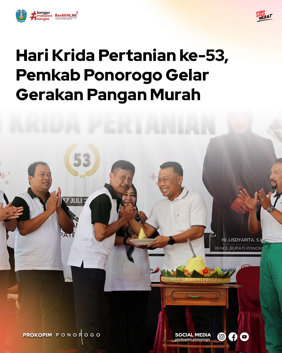 Hari Krida Pertanian ke-53, Dipertahankan Ponorogo Gelar Senam dan Gerakan Pangan Murah