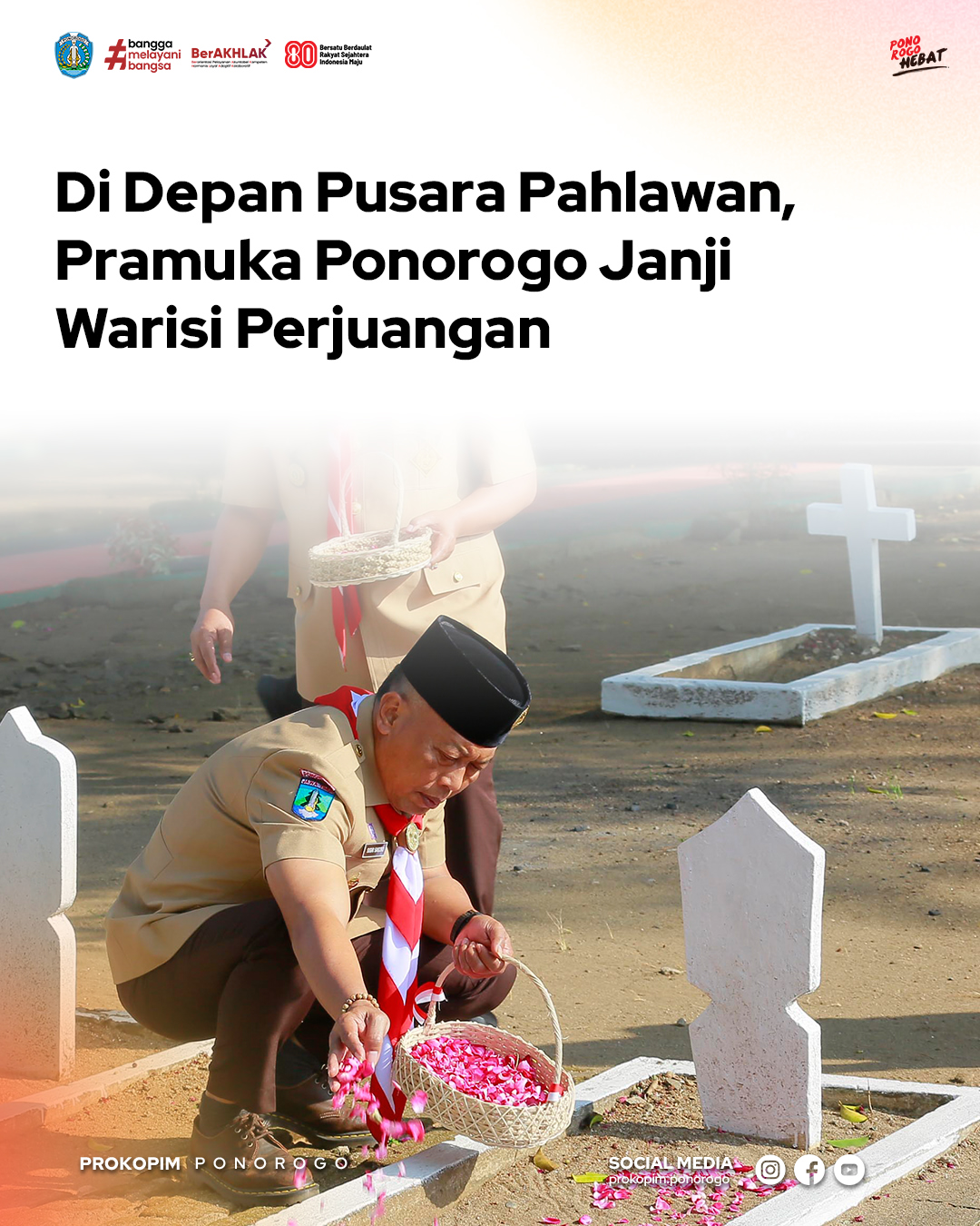 Gerakan Pramuka Ponorogo Gelar Ziarah untuk Memperingati Hari Pramuka ke-64