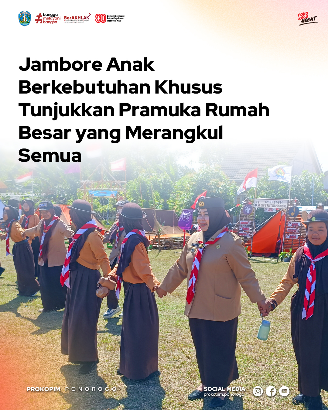 Jambore Pramuka Anak Berkebutuhan Khusus di Ponorogo Tunjukkan Semangat Tanpa Batas
