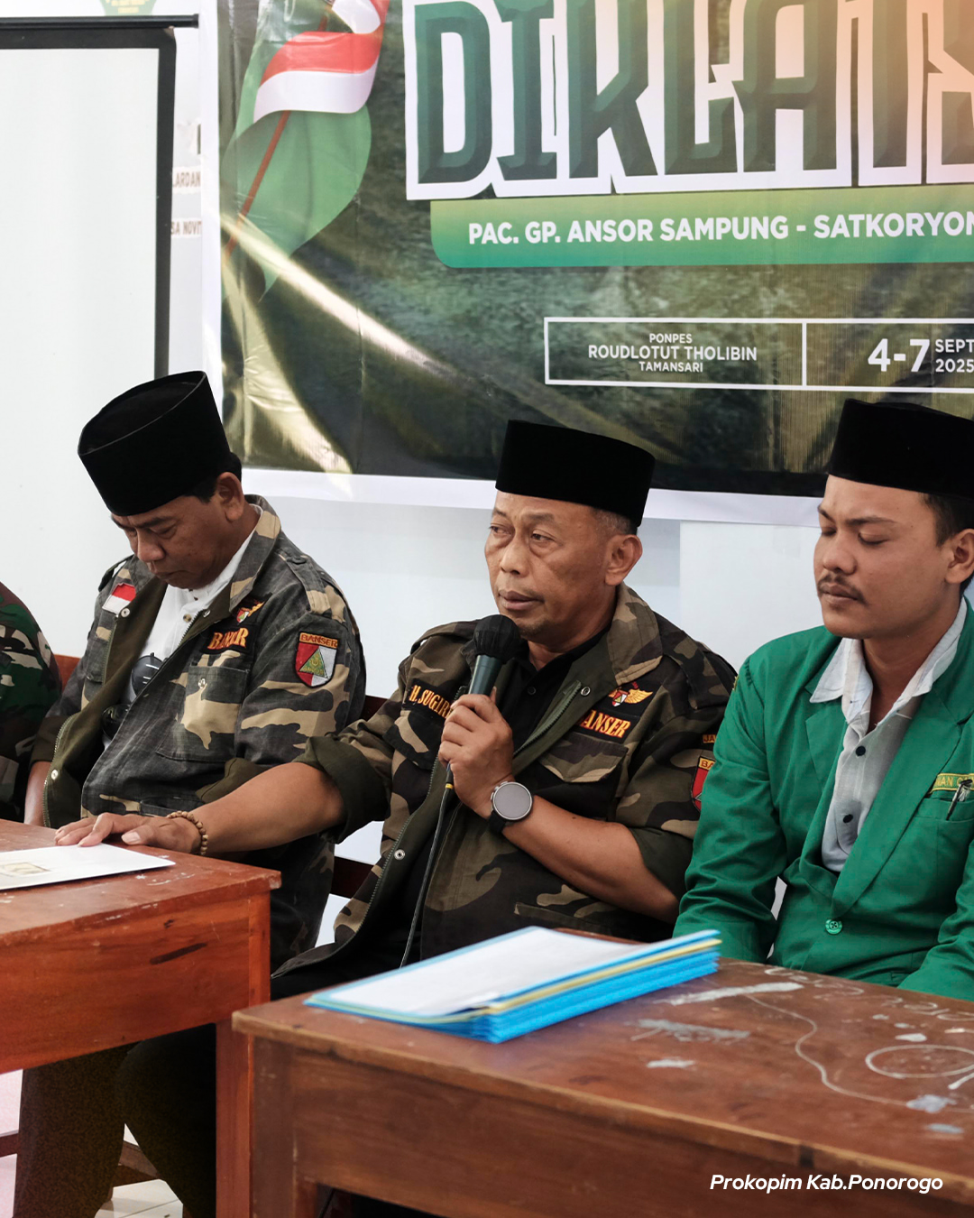 Pendidikan Latihan Dasar (Diklatsar) Banser Dimulai di Sampung, Perkuat Kader NU dan NKRI