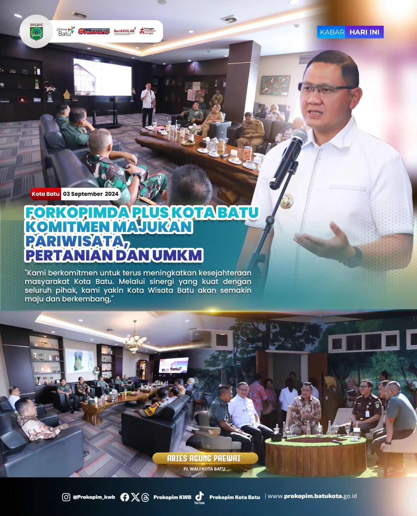 Forkopimda Plus Kota Batu Berkomitmen Membangun Pariwisata dan UMKM