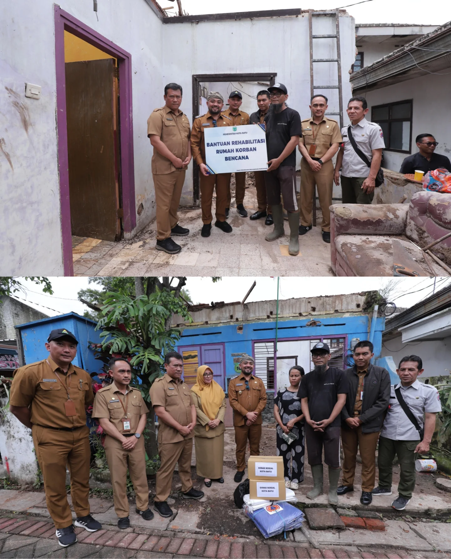 Wakil Wali Kota Batu Kunjungi Lokasi Atap Ambruk di Kelurahan Sisir