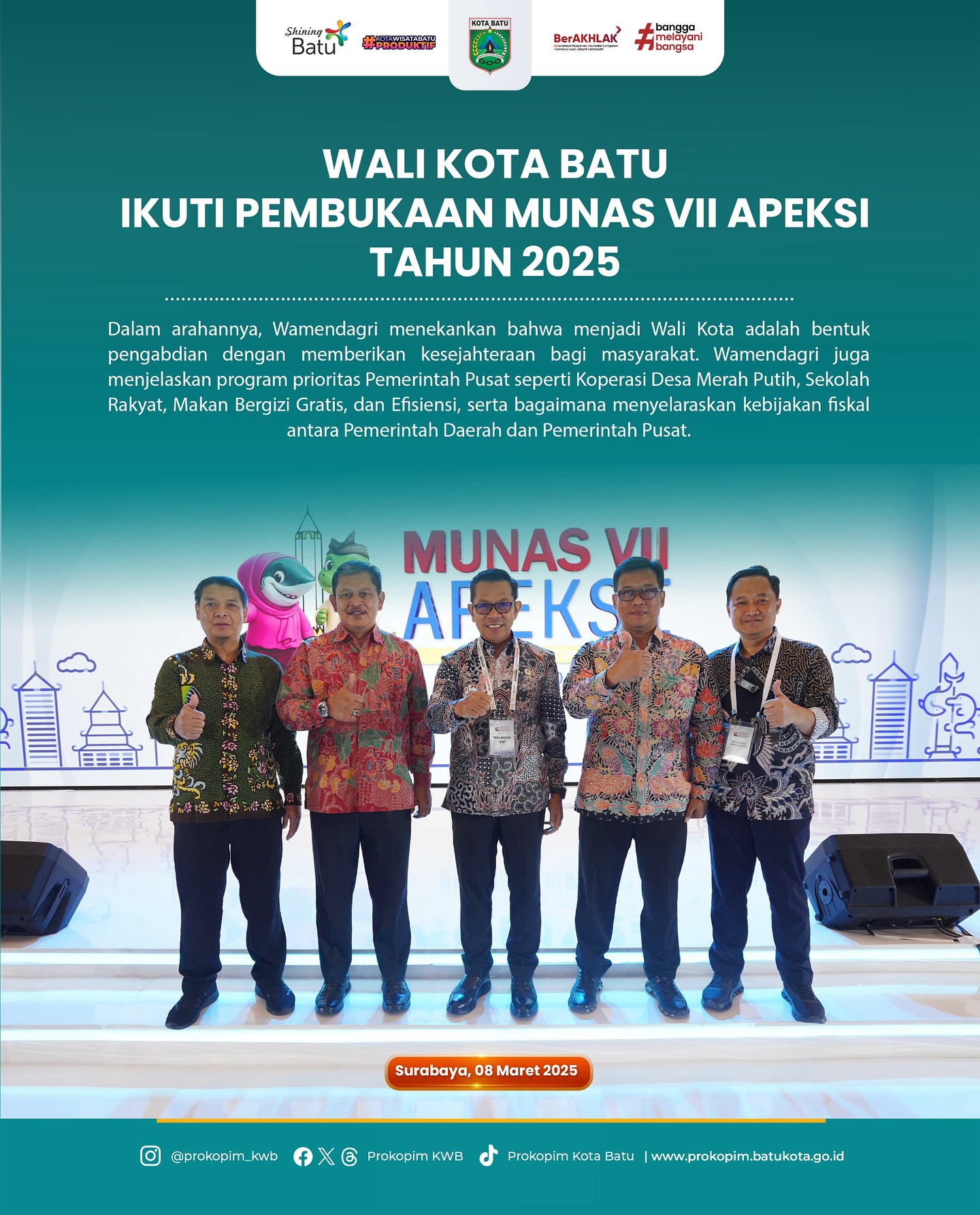 Pembukaan Munas VII APEKSI 2025 di Surabaya