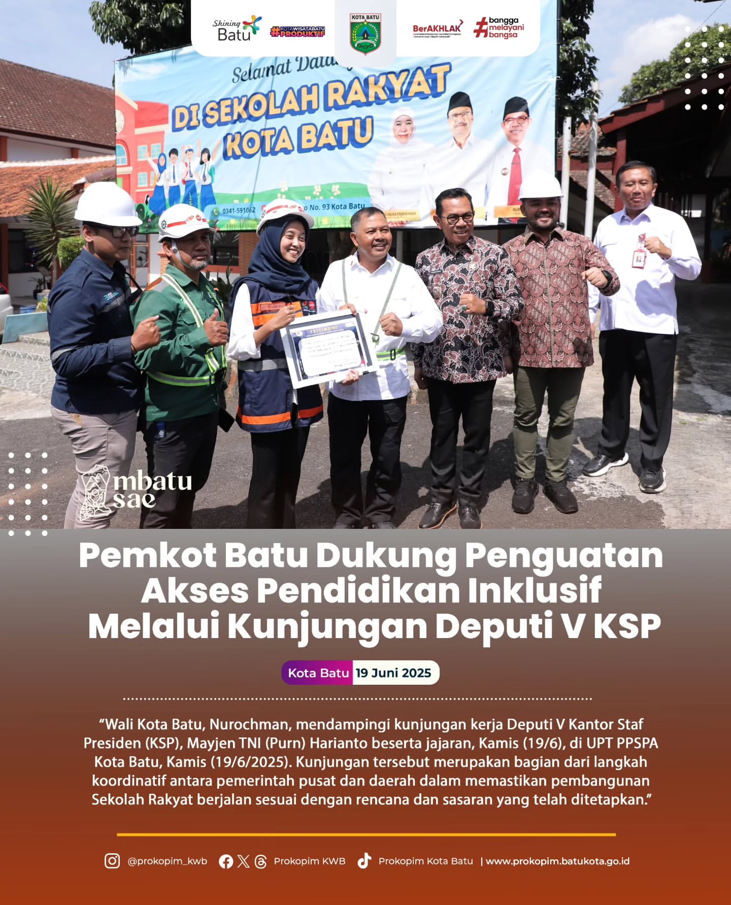 Pemkot Batu Dukung Akses Pendidikan Inklusif dengan Kunjungan Deputi KSP