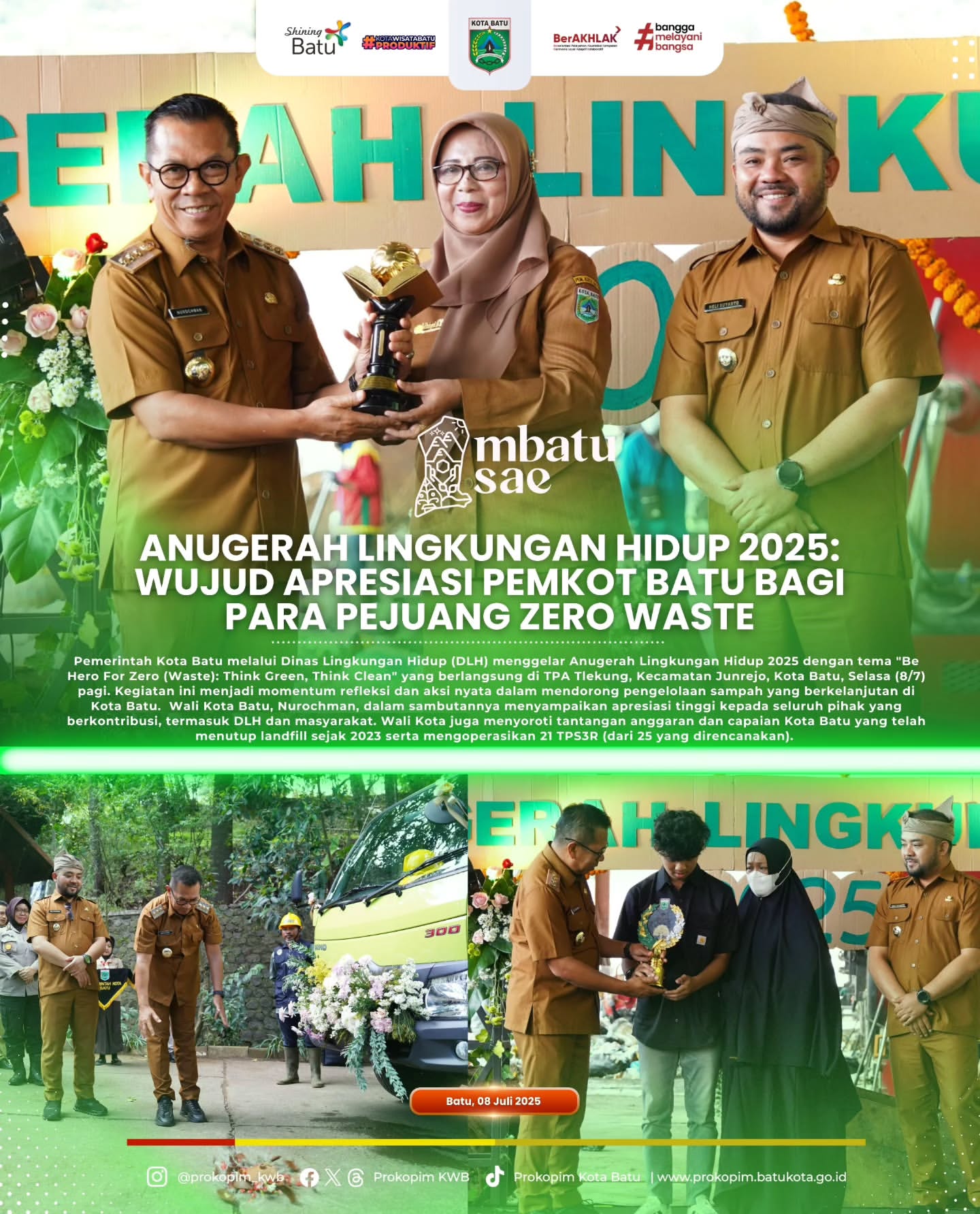 Anugerah Lingkungan Hidup 2025: Penghargaan untuk Pejuang Sampah Hijau di Kota Batu