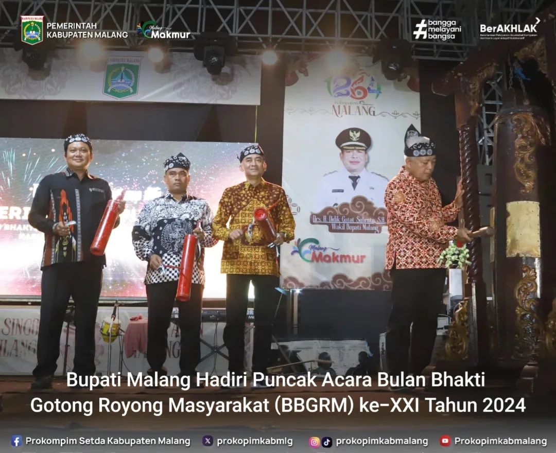 Puncak Bulan Bhakti Gotong Royong Masyarakat ke-XXI di Kabupaten Malang