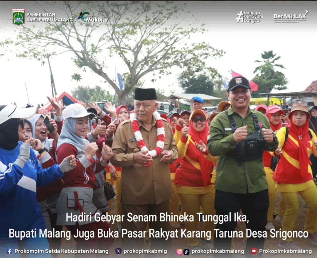 Gebyar Senam Bhineka Tunggal Ika di Bantur: Bupati Malang Sambut Peserta dengan Semangat