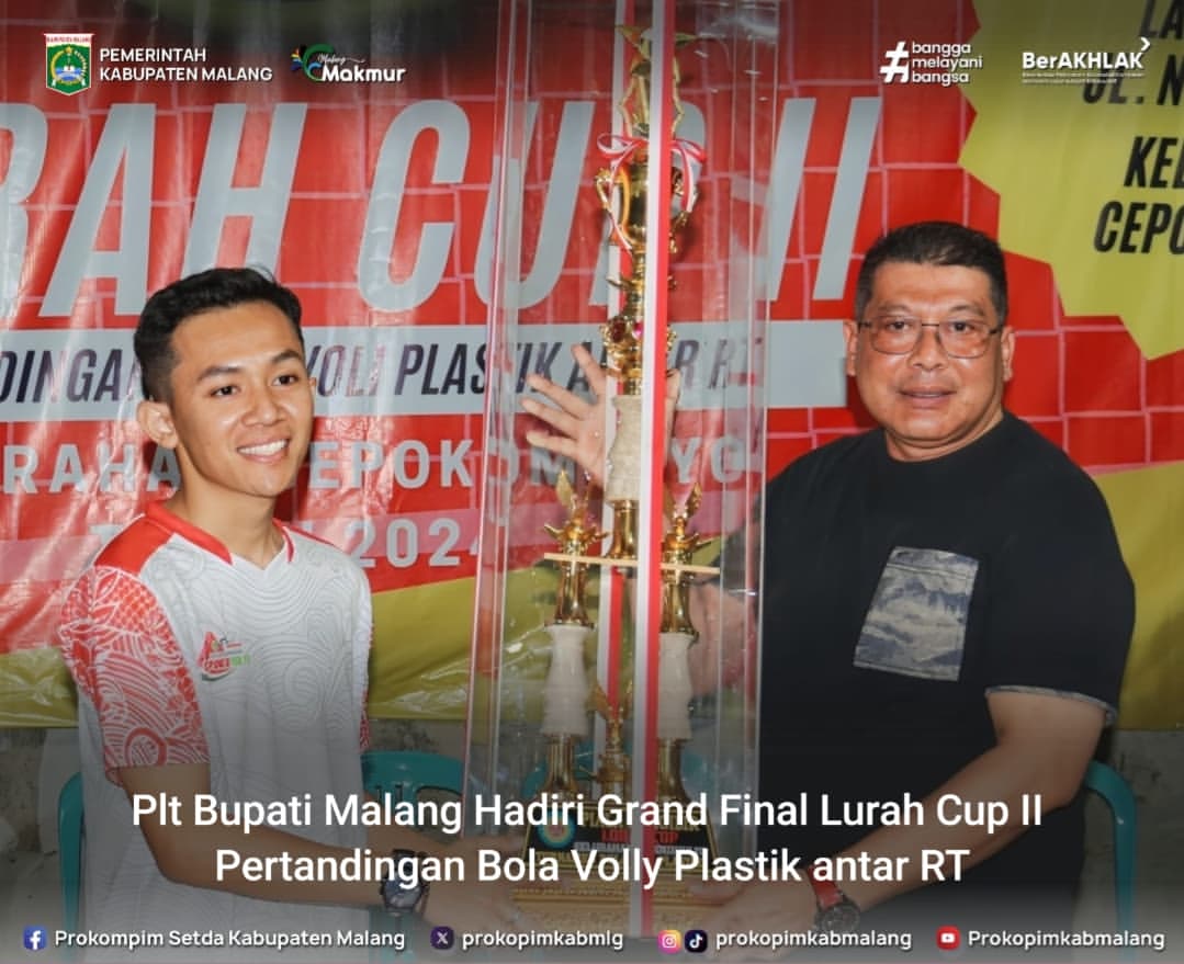 Grand Final Lurah Cup II Pertandingan Bola Volly Plastik di Kepanjen