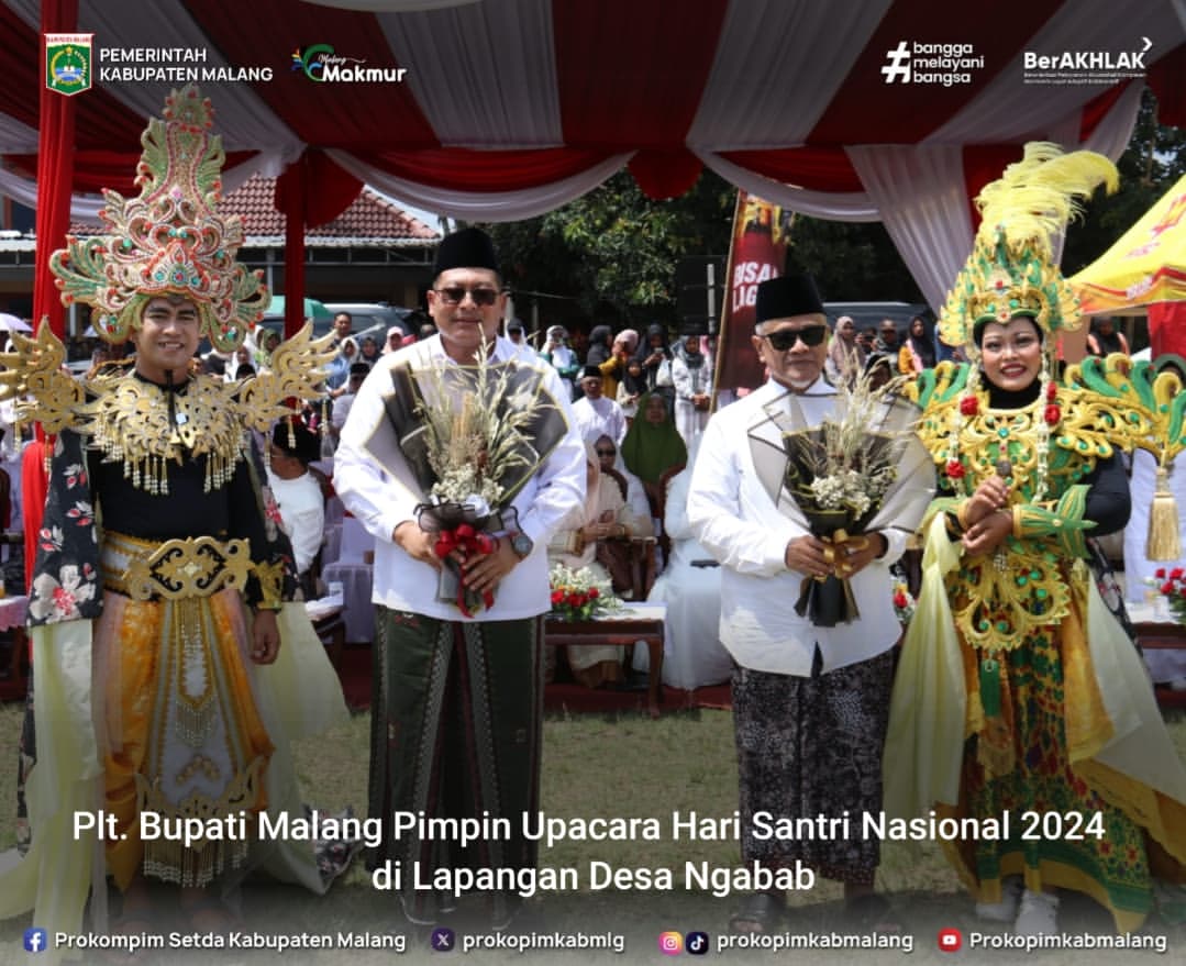 Upacara Hari Santri Nasional 2024 Dipimpin oleh Plt. Bupati Malang
