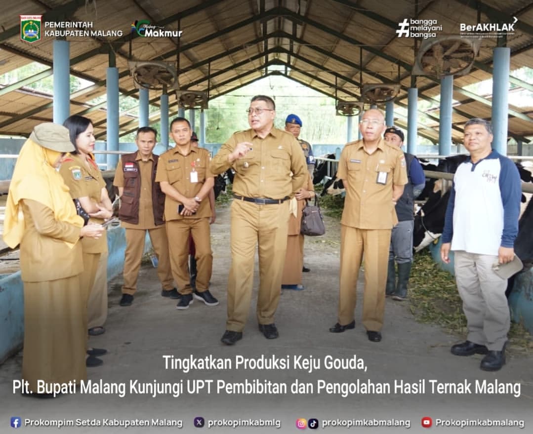 Kunjungan Plt. Bupati Malang ke UPT Pembibitan dan Pengolahan Hasil Ternak