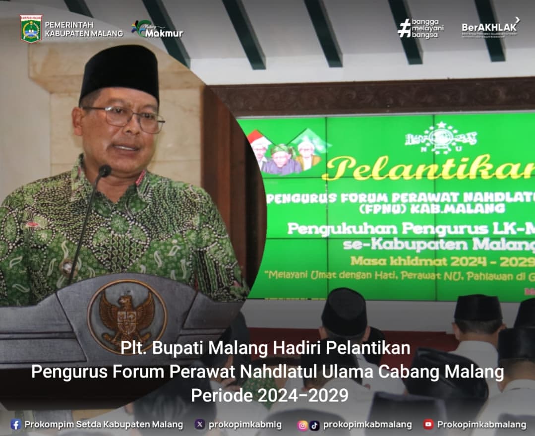 Plt. Bupati Malang Resmikan Pengurus FPNU dan Lembaga Kesehatan MWCNU