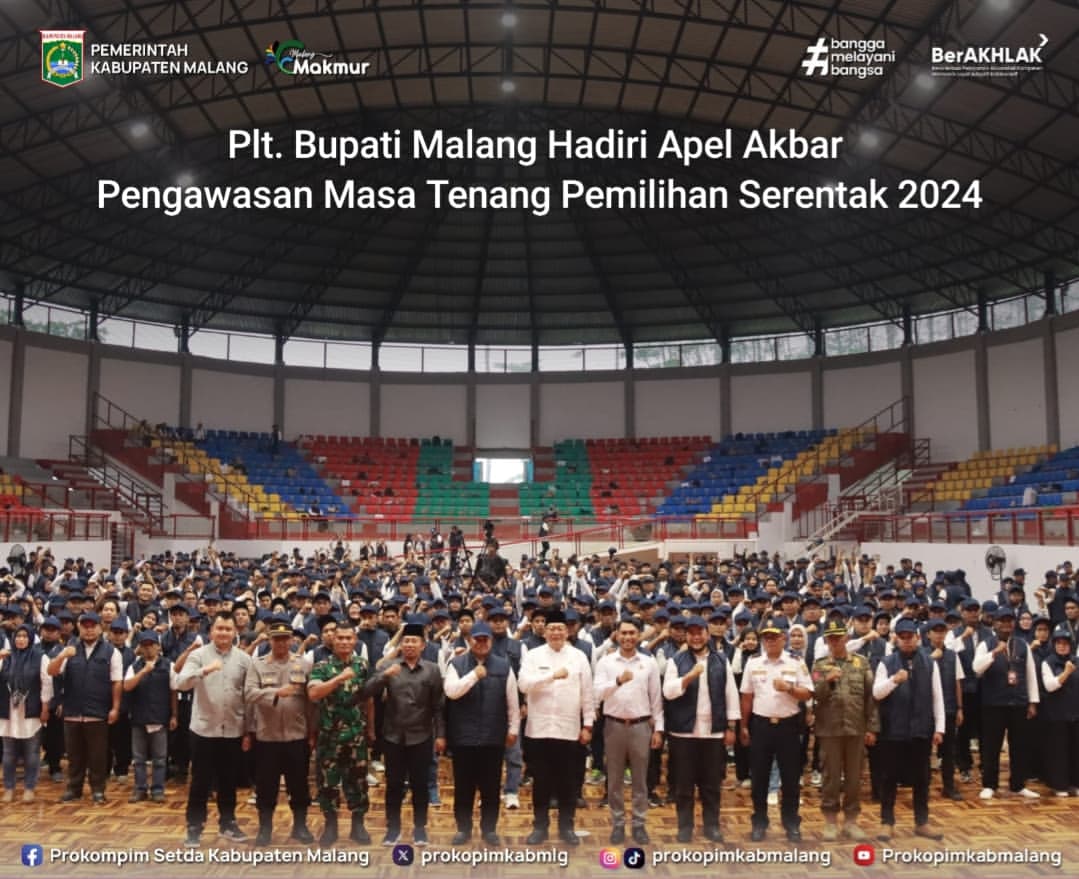 Apel Akbar Pengawasan Pemilihan Serentak 2024 di Kabupaten Malang