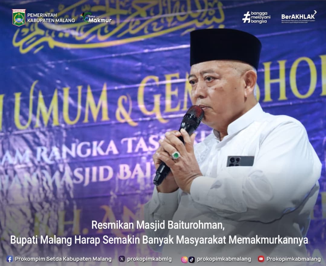 Peresmian Masjid Baiturrohman Di Lawang oleh Bupati Malang