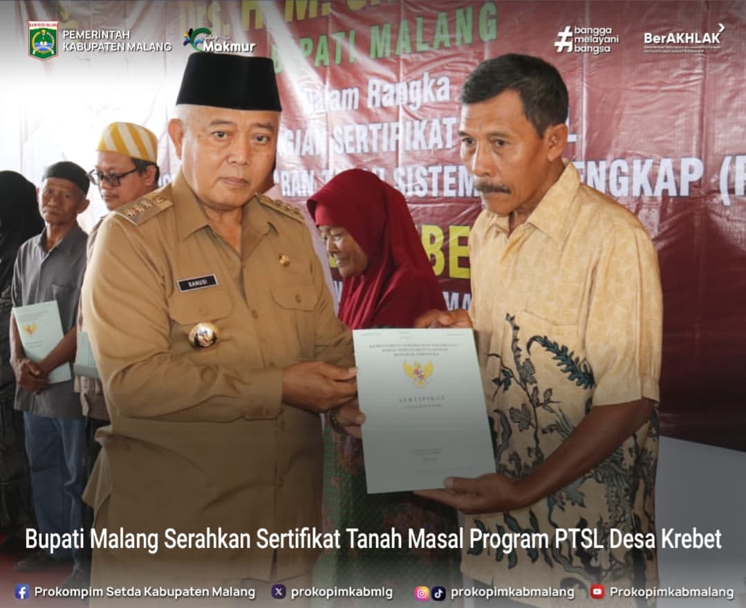 Acara Penyerahan Sertifikat PTSL di Bululawang