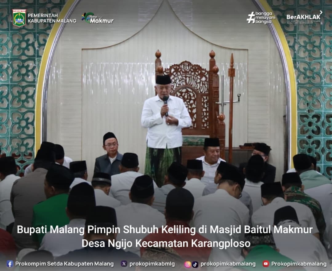 Bupati Malang Pimpin Kegiatan Shubuh Keliling di Karangploso