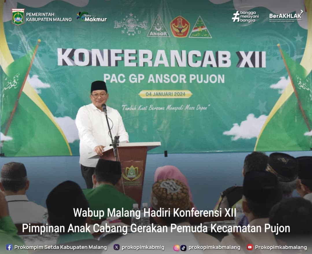 Wakil Bupati Malang Hadiri Konferensi Anak Cabang GP Ansor di Pujon