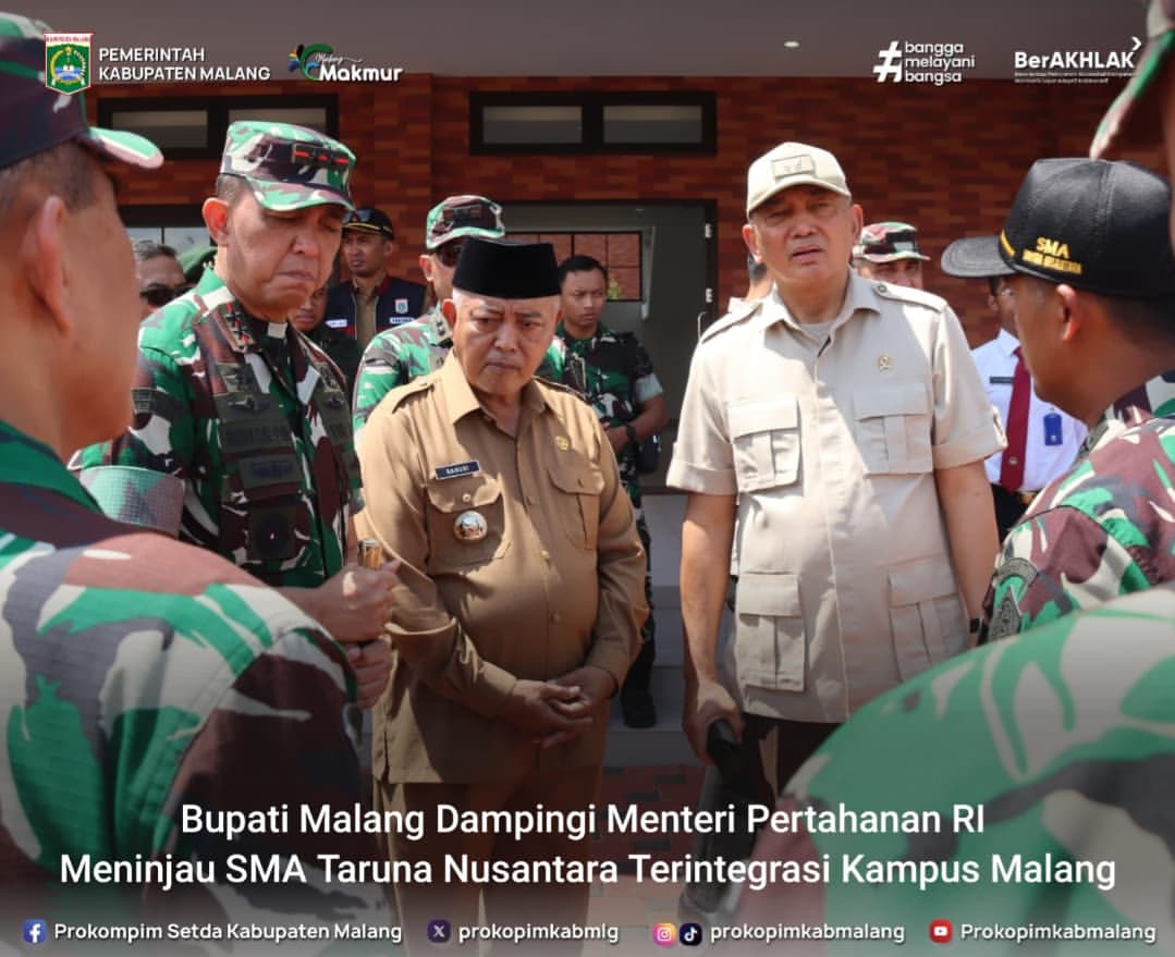 Kunjungan Menteri Pertahanan ke SMA Taruna Nusantara di Malang