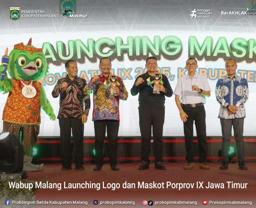 Wakil Bupati Malang Luncurkan Logo dan Maskot PORPROV IX Jawa Timur 2025