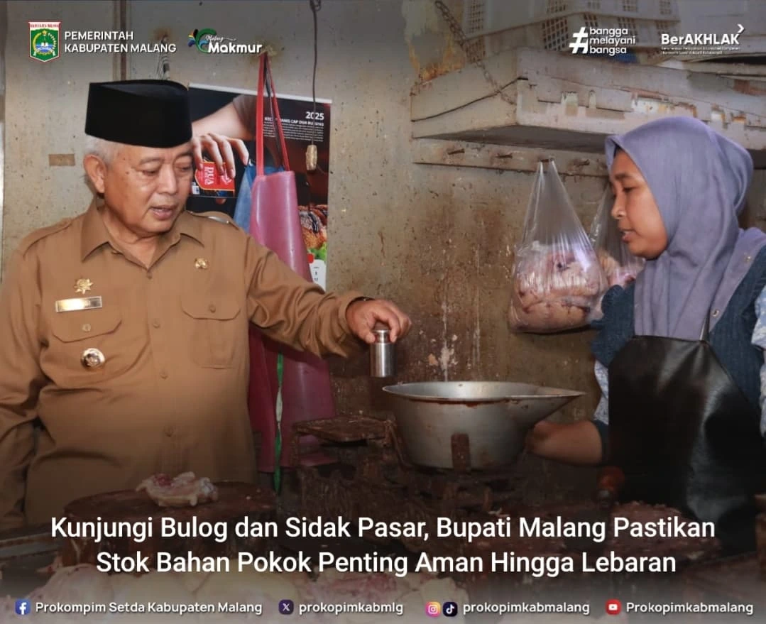 Pemantauan Stok Bahan Pokok oleh Bupati Malang Jelang Ramadhan
