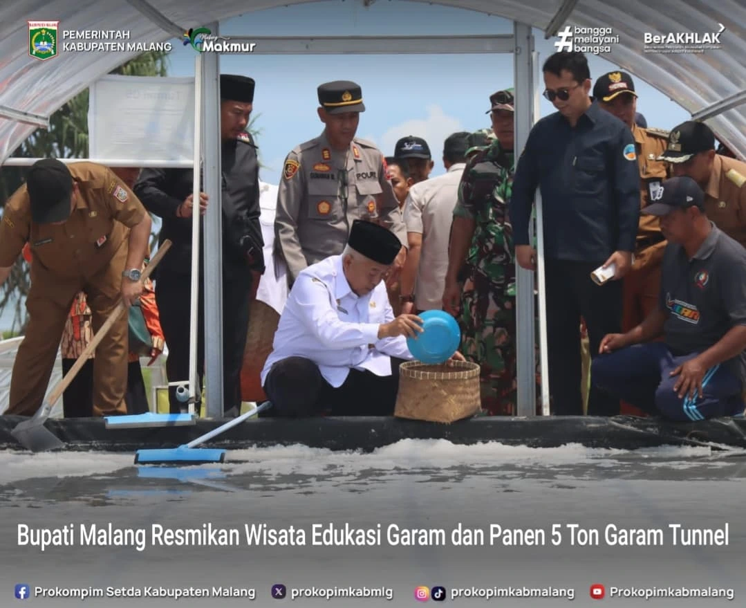 Pemkab Malang Resmikan Wisata Edukasi Garam di Donomulyo