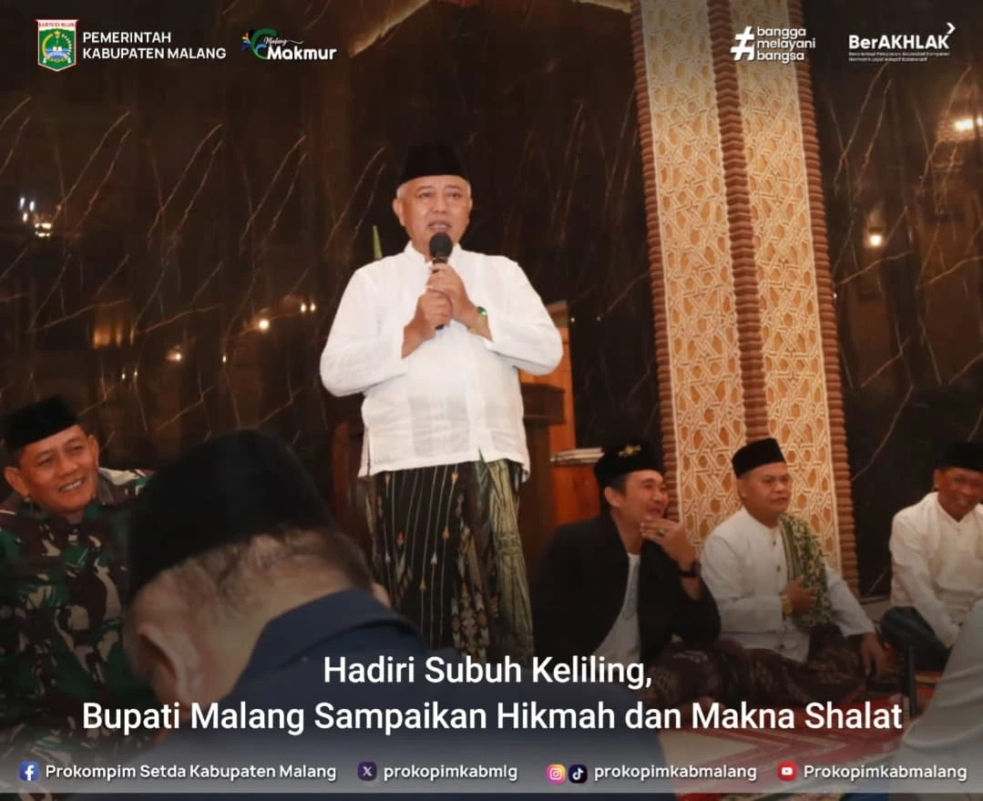 Sholat Subuh Keliling Bupati Malang di Desa Jombok