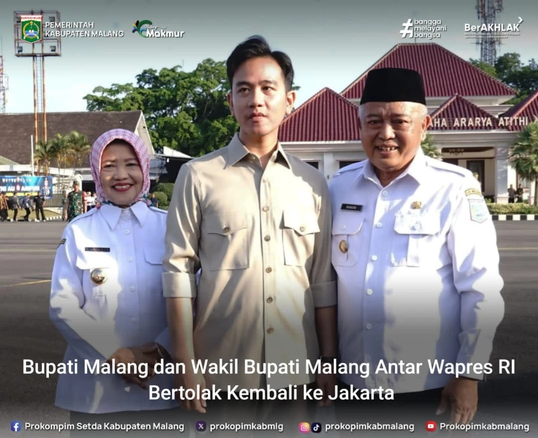 Pergelangan Wapres Gibran Rakabuming Raka Kembali ke Jakarta