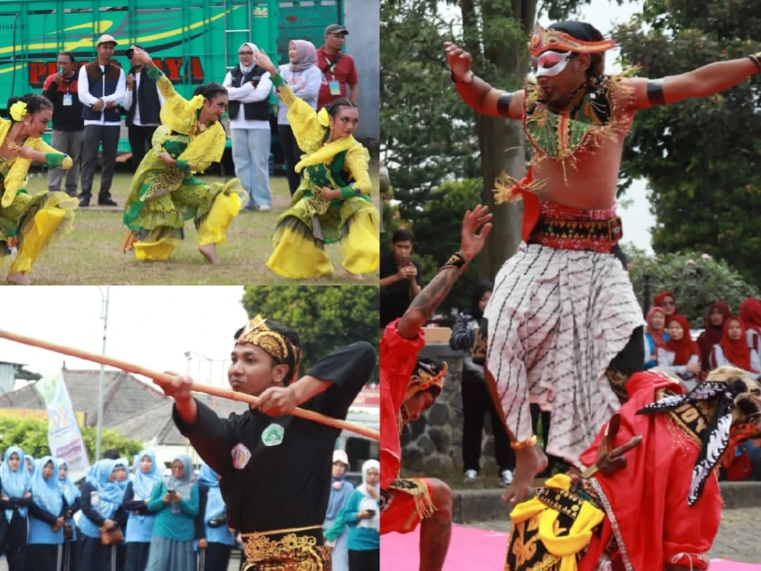 Seremoni Penyerahan Api Porprov IX Jawa Timur 2025 di Kecamatan Karangploso kepada Kota Batu