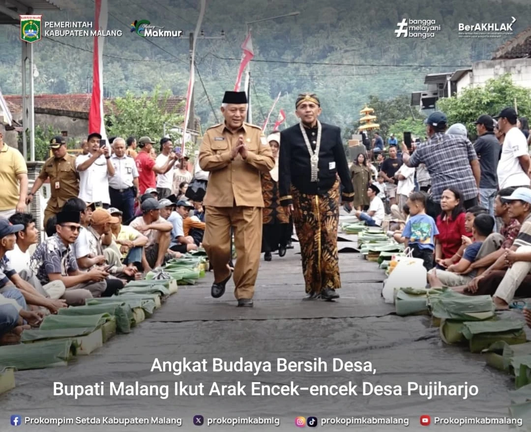 Bupati Malang Ikut Arak Encek-Encek Bersih Desa Pujiharjo