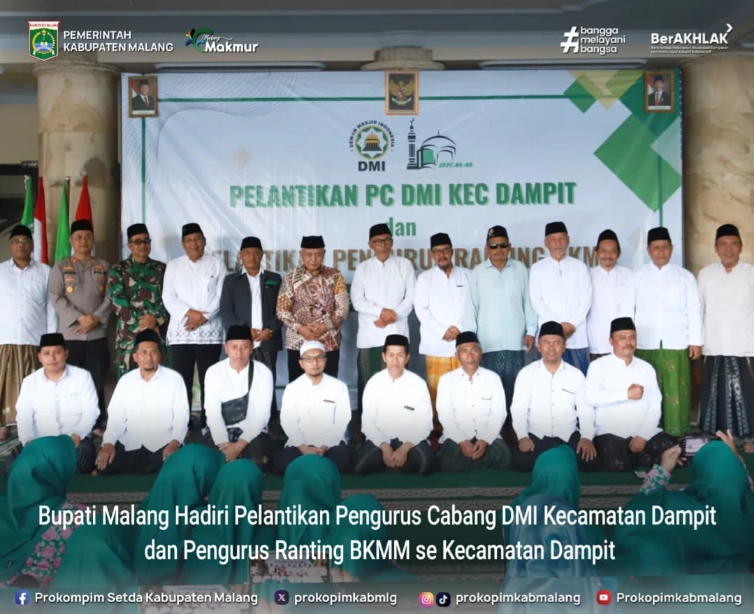 Pelantikan Pengurus DMI dan BKMM Kecamatan Dampit Resmi Dilantik untuk Tingkatkan Kegiatan Keagamaan