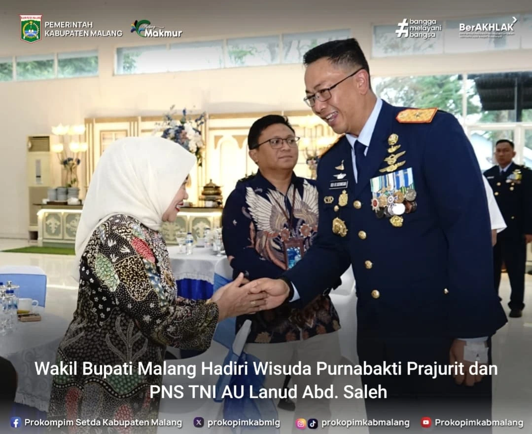Wisuda Purnabakti Pejabat dan Prajurit TNI AU di Lanud Abdulrachman Saleh Kabupaten Malang