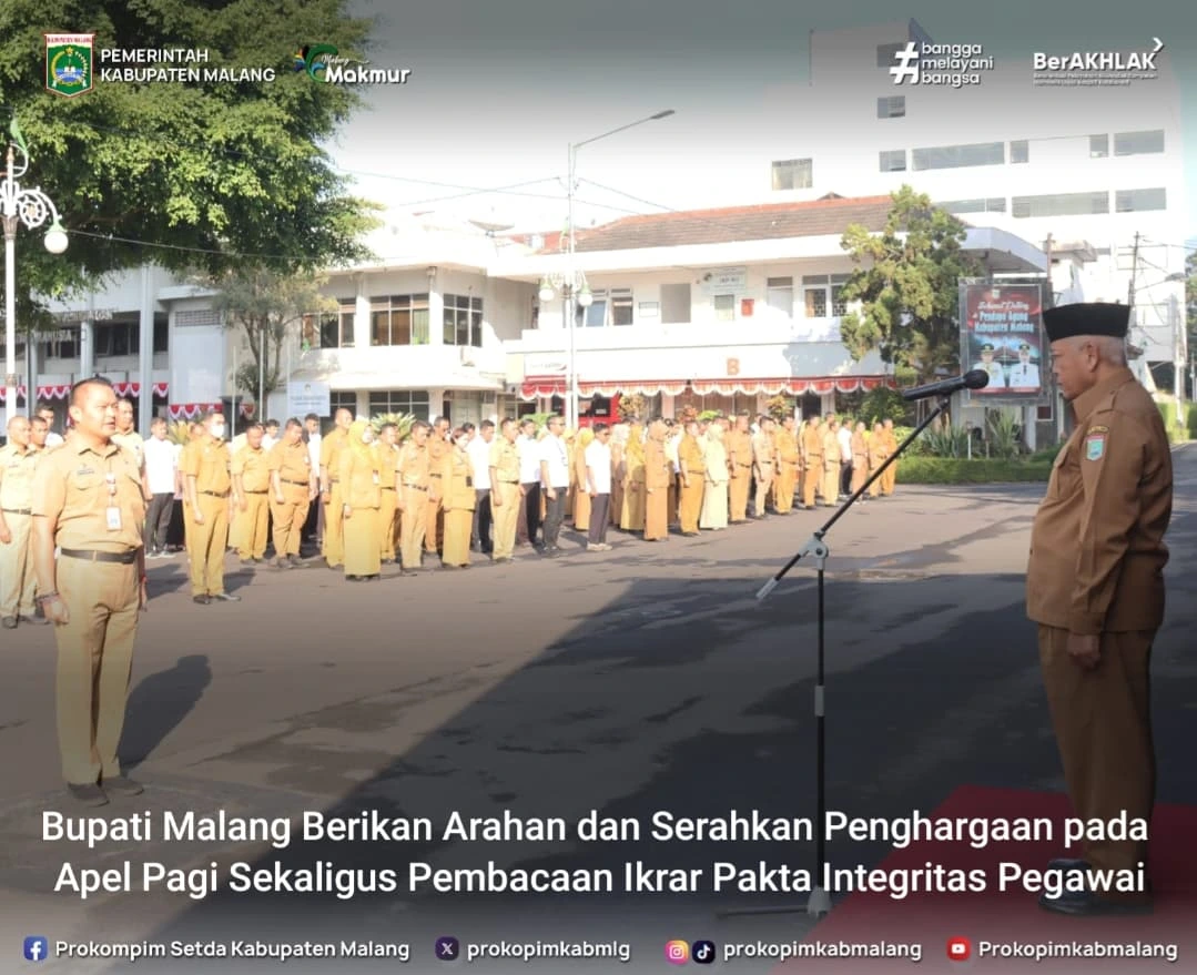 Bupati Malang Berikan Arahan dan Apresiasi kepada ASN dalam Apel Pagi